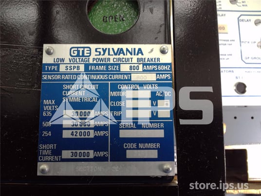 800 Amps Sylvania Sspb Mo/do (sspb-800) Rz.2 Lsig, 800 Amps Ct - Image 3