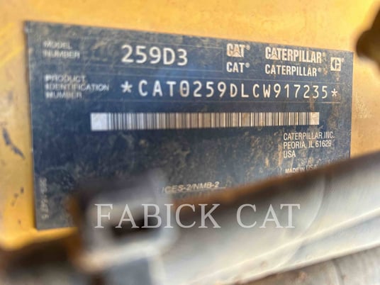 Cat 259D3 C3H2, Skid Steer Loader, 1372 hours, S/N: CW917235, 2022 - Image 6