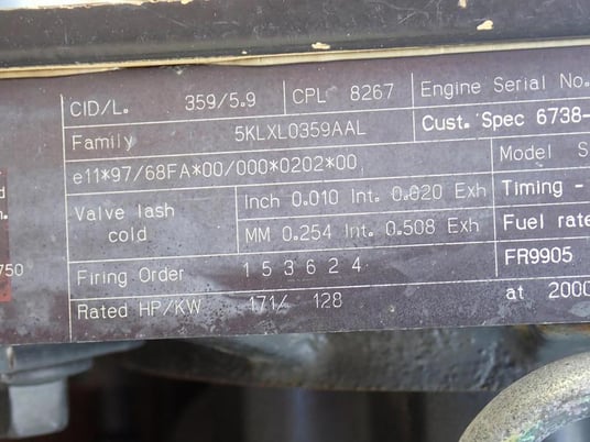 170 HP Komatsu #SAA6D102E-2, Engine, warranty, 2005 - Image 8