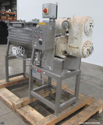 Bepex #IMJS-5, Ribbon Blender, Stainless Steel, Jacketed 150 psi, 5 cu.ft., 38-3/4" x 18-3/8" x 22-1/2"D, 3 - Image 2
