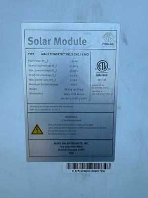 240 Watt Mage #PowerTec-Plus-240/6MO, solar panel - Image 2