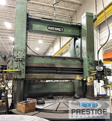 126" Rafamet #KCFB-320, vertical boring mill, 2-rams, side head, pendant controls, 2-Axis Quadra Check - Image 1