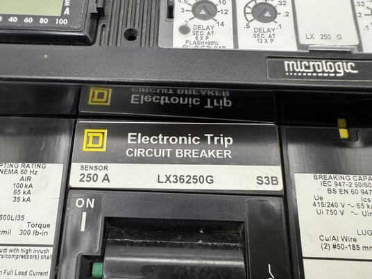 250 Amp., Square D, LX36250G, I-Line Circuit Breaker, 3P, 600 Volts, ARP070 Rating Plug - Image 3