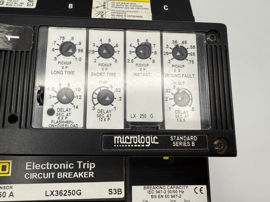 250 Amp., Square D, LX36250G, I-Line Circuit Breaker, 3P, 600 Volts, ARP070 Rating Plug - Image 5