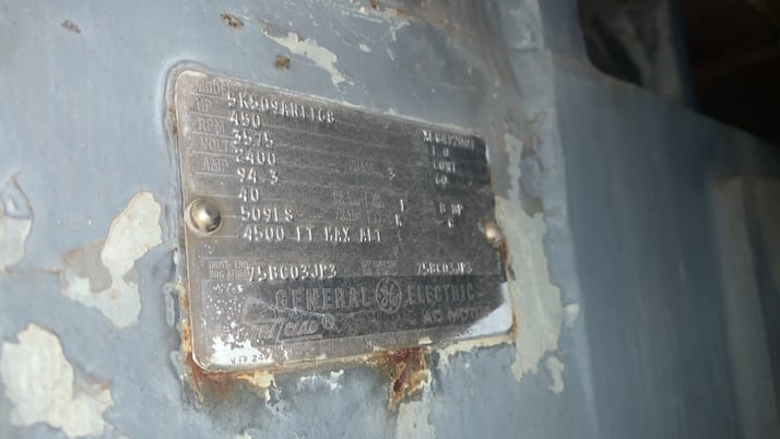 450 HP 3575 RPM General Electric, Frame 509LS, Drip-Proof Ball Bearing, 1.15SF, 2300 Volts - Image 1