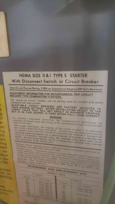 30 Amp. Square D, Disconnect Switch/Circuit Breaker, NEMA S starter(2 available) - Image 3