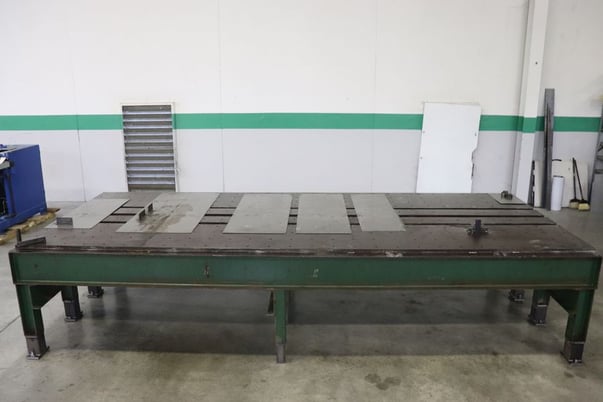 14' L x 5' width x 1" thick Heavy duty welding/fixture table, - Image 1