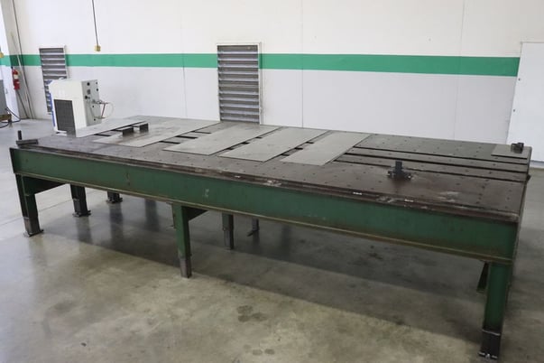 14' L x 5' width x 1" thick Heavy duty welding/fixture table, - Image 2