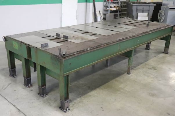 14' L x 5' width x 1" thick Heavy duty welding/fixture table, - Image 3
