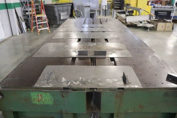 14' L x 5' width x 1" thick Heavy duty welding/fixture table, - Image 8