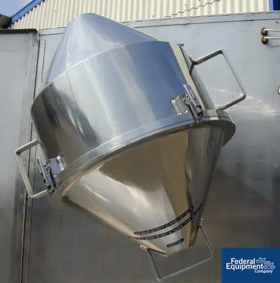 1.4 cu.ft. Winkworth #DC40, Double Cone Blender, Stainless Steel, 40 liter, lab scale, enclosure, 1990 - Image 3