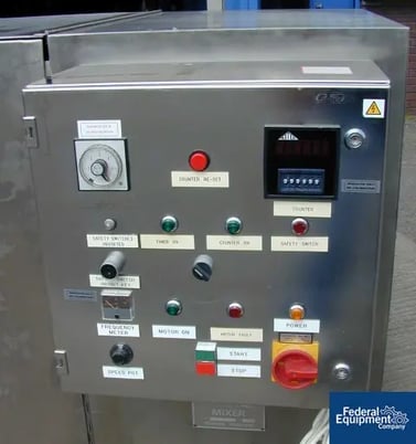 1.4 cu.ft. Winkworth #DC40, Double Cone Blender, Stainless Steel, 40 liter, lab scale, enclosure, 1990 - Image 7