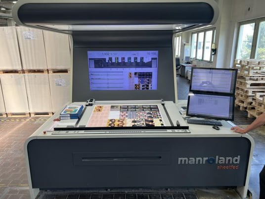 Manroland #705-3B-Plus+LV Evolution, Sheetfed offset printer, (5) Colors, Coater, 109M impressions, 16000 - Image 7