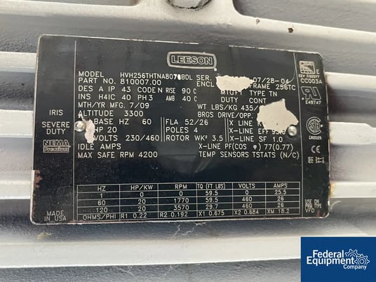 Blue Tech #BT-06, Air Classifying Mill, 10/20 HP, Stainless Steel, carbide tips, 230/460 V., on base - Image 7