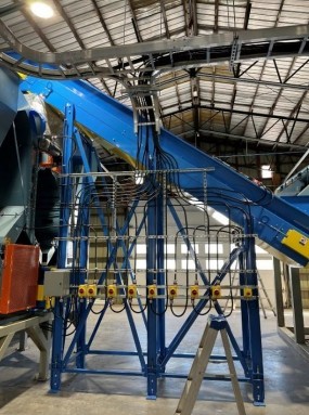 20" wide x 17' long, MC3 Conveyor #1, slider bed belt conveyor (D-Style), cleated belt, new surplus - Image 2