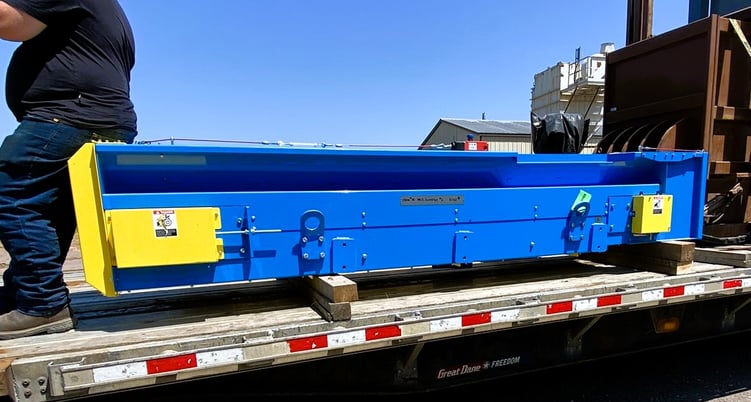 14" wide x 10.3' long, MC3 Conveyor #2, cleated belt, belt conveyor, slider bed belt conveyor (D-Style), new - Image 1