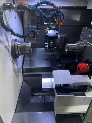 Miyano #BNA-42MSY, CNC lathe, 1.6" bar, 3.937" length, 5-Axis, Mitsubishi M70V, CAV42MF barloader, chip - Image 2