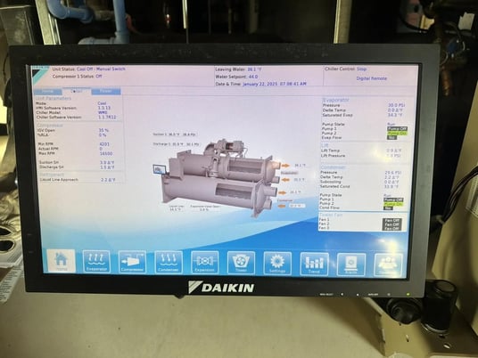 560 Ton, Daikin #WME092CSCSNA, shell & tube chiller, Water cooled, R134A, 35157 hours, 2020 - Image 7