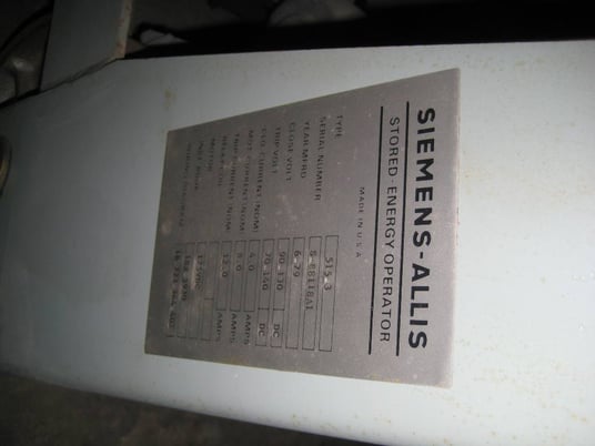 3000 Amp, SIEMENS, FA-350B, 4160 Volts, 41 KA EO/DO, 125 VDC CL/TR/MOT - Image 6