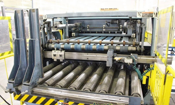 Aizawa #ARS-312, Auto Shear Cutting & Piling Line, 1/8" x 49" shear, 52.6 FPM, 150 SPM, cnc Back Gauge - Image 2