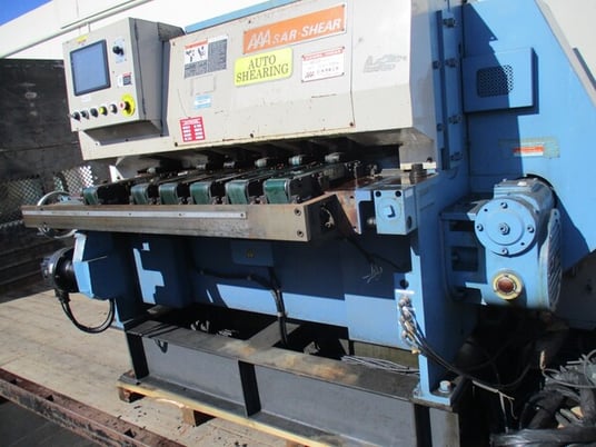 Aizawa #ARS-312, Auto Shear Cutting & Piling Line, 1/8" x 49" shear, 52.6 FPM, 150 SPM, cnc Back Gauge - Image 5