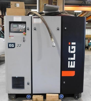 22 cfm, 125 psi, Elgi #EG-22-125, rotary screw air compressor, 30 HP, Neuron III, 2018 - Image 1