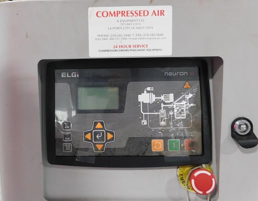 22 cfm, 125 psi, Elgi #EG-22-125, rotary screw air compressor, 30 HP, Neuron III, 2018 - Image 2
