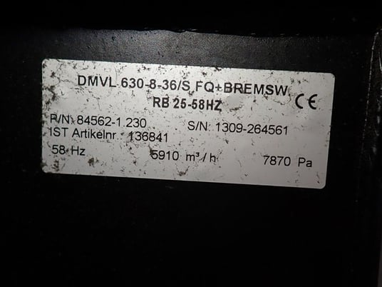 Lenze #84562-1.230, Blower w/Inverter, 11 kW - Image 9