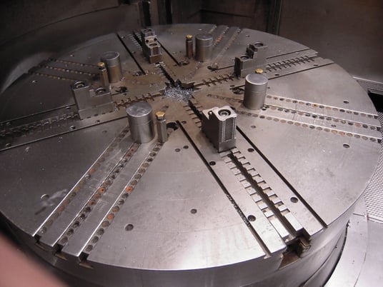 76" Bullard #Dynatape, Precision turret, 4-Jaw, Fanuc 15T, 58" under rail, 75 HP, 1991 - Image 3