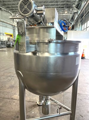 150 gallon Lee, double motion 316 Stainless Steel mix kettle w/ sweep agitation - Image 4