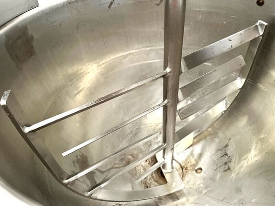 150 gallon Lee, double motion 316 Stainless Steel mix kettle w/ sweep agitation - Image 6