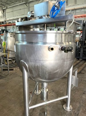150 gallon Lee, double motion 316 Stainless Steel mix kettle w/ sweep agitation - Image 8