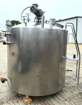 500 gallon Walker #PZ-ST, jacketed Stainless Steel mix tank / processor / pasteurizer / kettle - Image 6