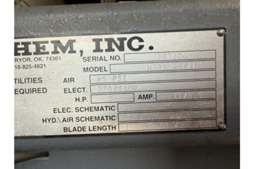 Hem #H90A-B/F, horizontal band saw - Image 2