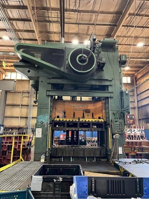 500 Ton, USI Clearing #S4-500-96-60, straight side double crank press, 24" stroke, 60" Shut Height, 12" slide - Image 1