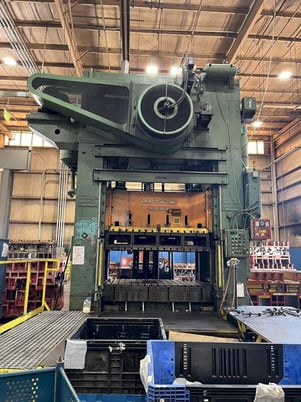 500 Ton, USI Clearing #S4-500-96-60, straight side double crank press, 24" stroke, 60" Shut Height, 12" slide - Image 3