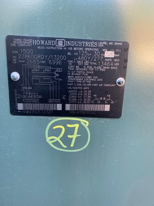 1500 KVA 22860Y/13200 Primary, 480Y/277 Secondary, Pad, Recon (shipment available in 10 days) - Image 1