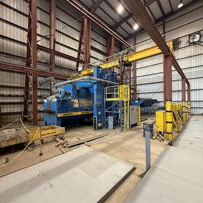 Wheelatrator #A3-59662, flow through shot blast machine - Image 1