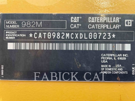 Cat 982M, Wheel Loader, 7199 hours, S/N: XDL00723, 2020 - Image 6