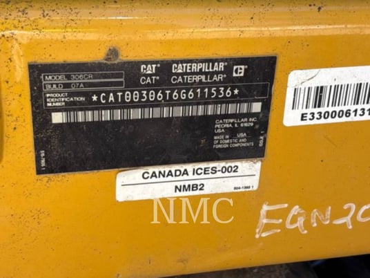 Caterpillar 306-07CR, Crawler Excavator, 135 hours, S/N: 6G611536, 2024 - Image 6