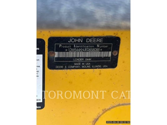 Deere & Co. 544KX, Wheel Loader, 12482 hours, S/N: 1DW544KHJED658088, 2014 - Image 6