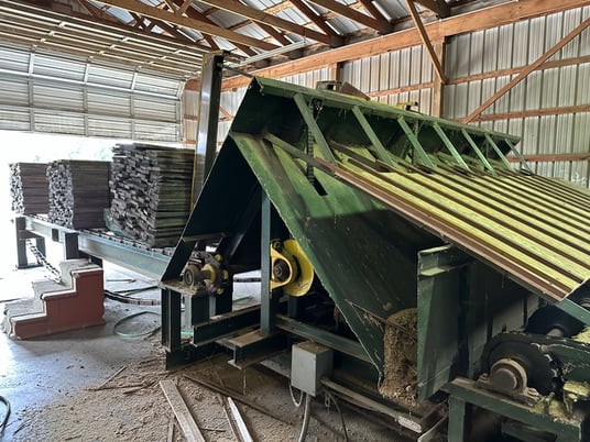 6-Strand Green Chain w/Incoming Deck, Hoist & Carts, 120' L Chain Deck, 10' width x 19' L 3-Strand Infeed - Image 3