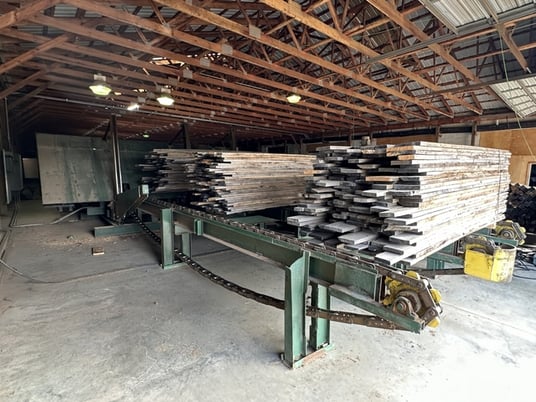 6-Strand Green Chain w/Incoming Deck, Hoist & Carts, 120' L Chain Deck, 10' width x 19' L 3-Strand Infeed - Image 4