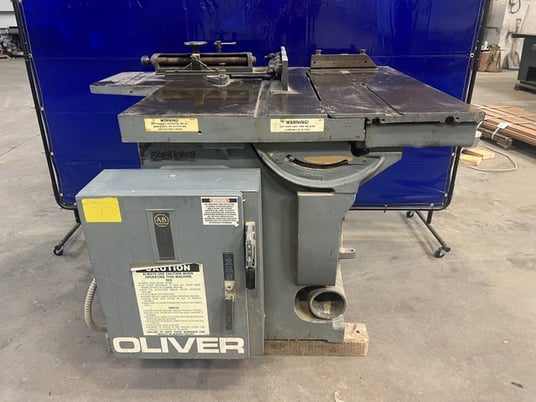 Oliver #260-D, Dual Arbor Table Saw, 20" Blade capacity, 24" x 44" Main & 17" x 44" Sliding Tables, (2) 5 HP - Image 3