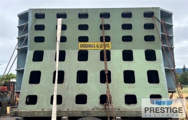 84" x 168" Giddings & Lewis, cast iron angle plate, 7 t-slots - Image 2