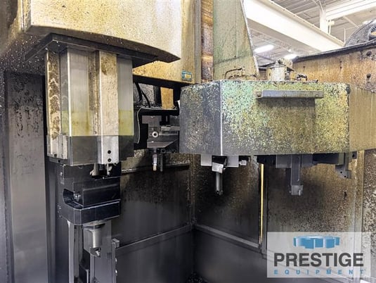 66" Olympia #V60, CNC vertical boring mill, 71" swing, 4-jaw chuck, 12 ATC, Fanuc 18i-T, 80 HP Siemens motor - Image 3