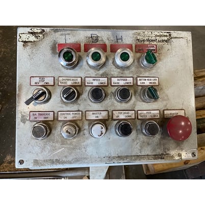 24" x 3.75" Yates American #B-26, Double Sided Planer, 10-Knife Cutter Heads, 75/40 HP - Image 5