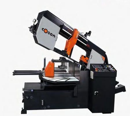 14" x 14" Cosen #C-510MNC, automatic horizontal scissor style mitering bandsaw, 16' 1" x 1.25" x .042" blade - Image 1