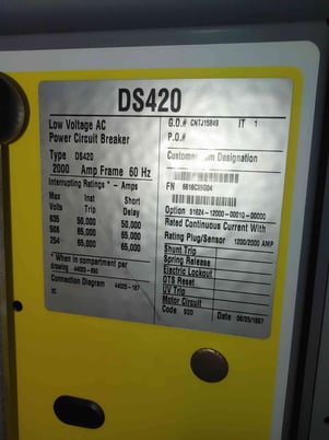 2000 Amps, Square D #DS420, circuit breaker - Image 2