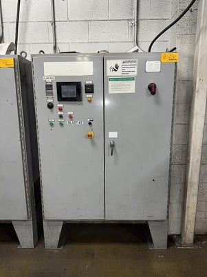 7 cu.ft. Wheelabrator #TMR-07-1-25, tumble blast, 5 HP direct drive EZFIT blast wheel, PLC Control, 2012 - Image 3